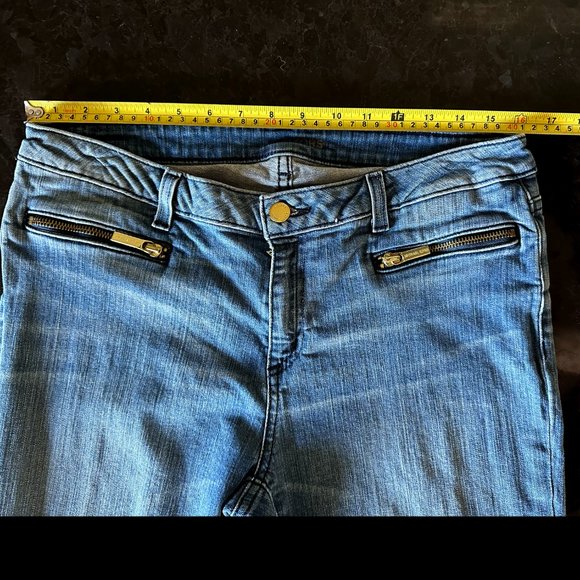 Michael KORS Denim Izzy Skinny Jeans with Zipper Pockets Size 10 - Picture 10 of 12